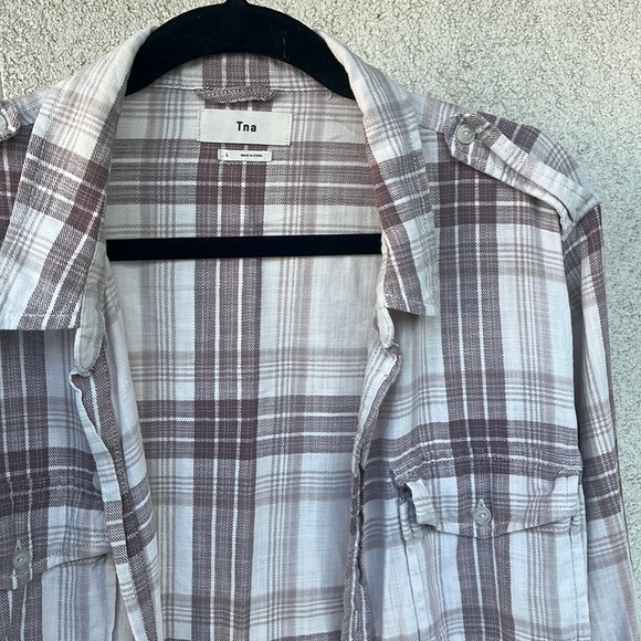 ‼️SALE‼️ Plaid TNA Shirt - Picture 1 of 4